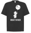 Футболка Оверсайз Great father Черный фото