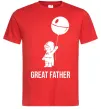 Мужская футболка Great father Красный Мужская футболка Great father Красный фото
