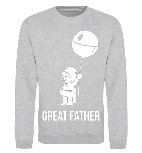 Світшот Great father Сірий меланж фото