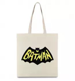 Эко-сумка Batmans print Бежевый фото