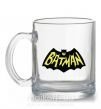 Чашка стеклянная Batmans print Прозрачный фото