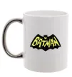 Чашка с цветной ручкой Batmans print Серебро фото