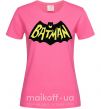 Женская футболка Batmans print Ярко-розовый фото