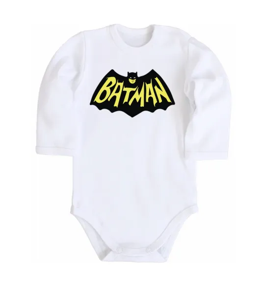 Дитячий бодік Batmans print Білий фото