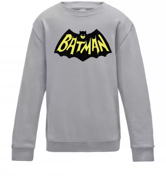 Детский Свитшот Batmans print Серый меланж фото