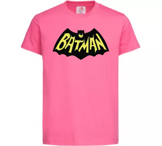 Дитяча футболка Batmans print Яскраво-рожевий фото