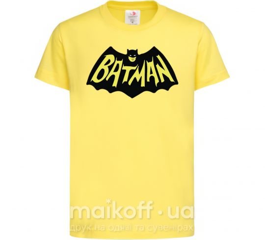 Дитяча футболка Batmans print Лимонний фото