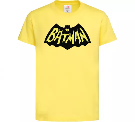 Дитяча футболка Batmans print Лимонний фото