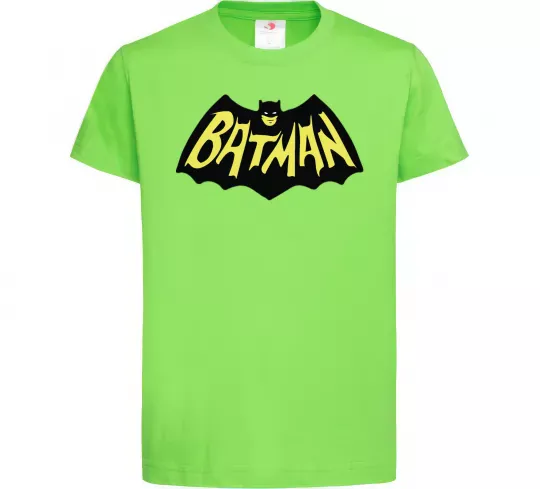 Дитяча футболка Batmans print Лаймовий фото