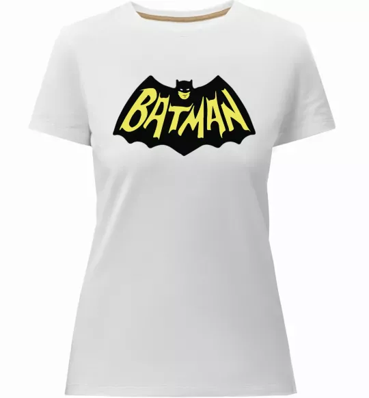 Женская премиум футболка Batmans print Белый фото