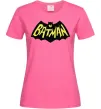 Женская футболка Batmans print Ярко-розовый фото