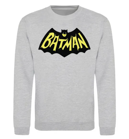 Свитшот Batmans print Серый меланж фото