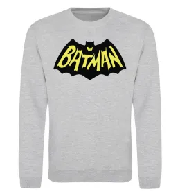 Свитшот Batmans print Серый меланж фото