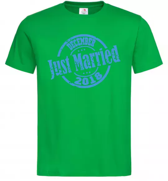 Чоловіча футболка Just Married December 2018 Зелений фото
