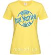 Женская футболка Just Married December 2018 Лимонный фото