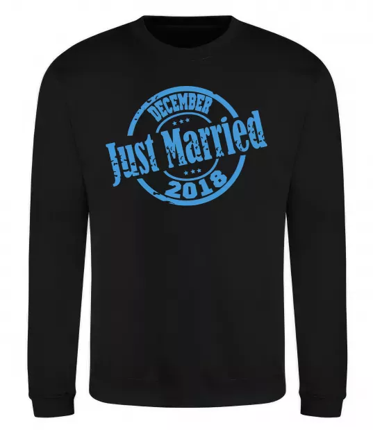 Свитшот Just Married December 2018 Черный фото