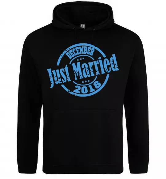 Женская толстовка (худи) Just Married December 2018 Черный фото