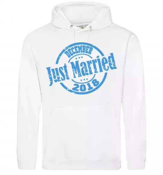Женская толстовка (худи) Just Married December 2018 Белый фото