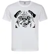 Чоловіча футболка Морда мопса Білий фото