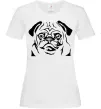 Женская футболка Морда мопса Белый фото