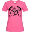 Женская футболка Морда мопса Ярко-розовый фото
