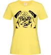 Женская футболка Морда мопса Лимонный фото