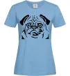 Женская футболка Морда мопса Голубой фото