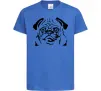 Дитяча футболка Морда мопса Яскраво-синій фото