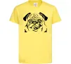 Дитяча футболка Морда мопса Лимонний фото