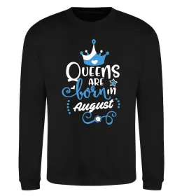 Світшот Queens are born in August Чорний фото