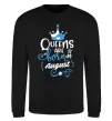Свитшот Queens are born in August Черный фото