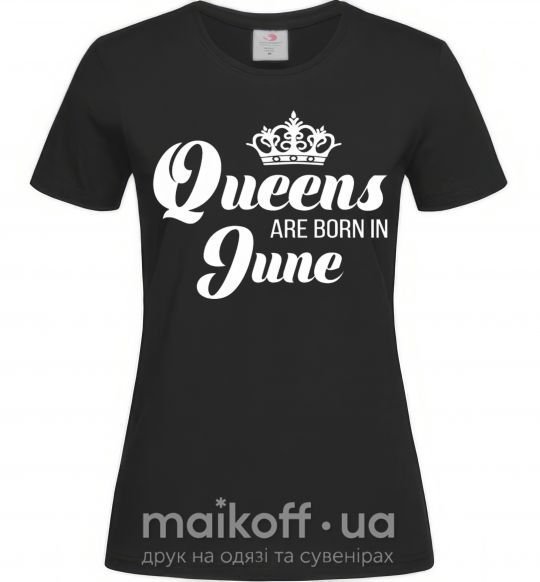 Жіноча футболка June Queen Чорний фото