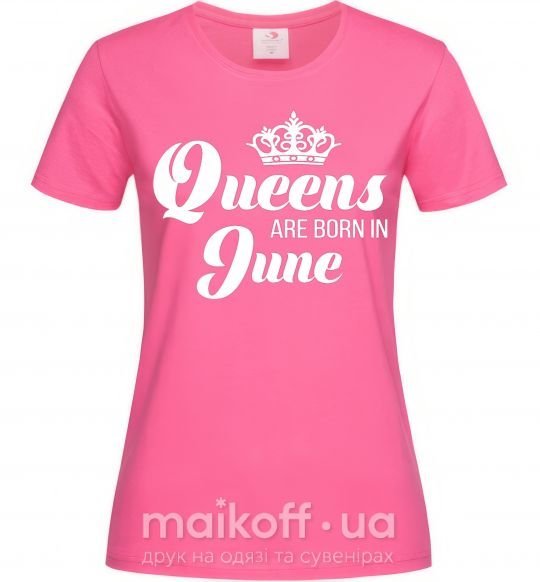 Женская футболка June Queen Ярко-розовый фото