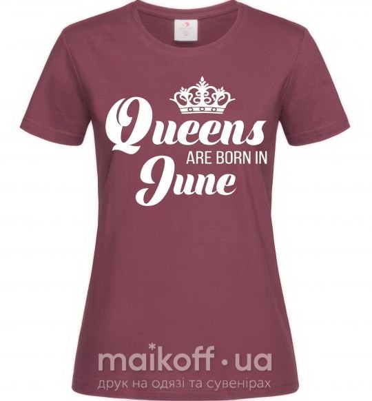 Жіноча футболка June Queen Бордовий фото
