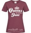 Жіноча футболка June Queen Бордовий фото