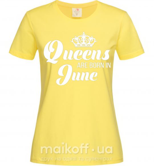 Жіноча футболка June Queen Лимонний фото