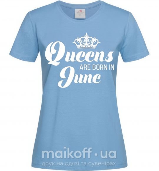 Жіноча футболка June Queen Блакитний фото