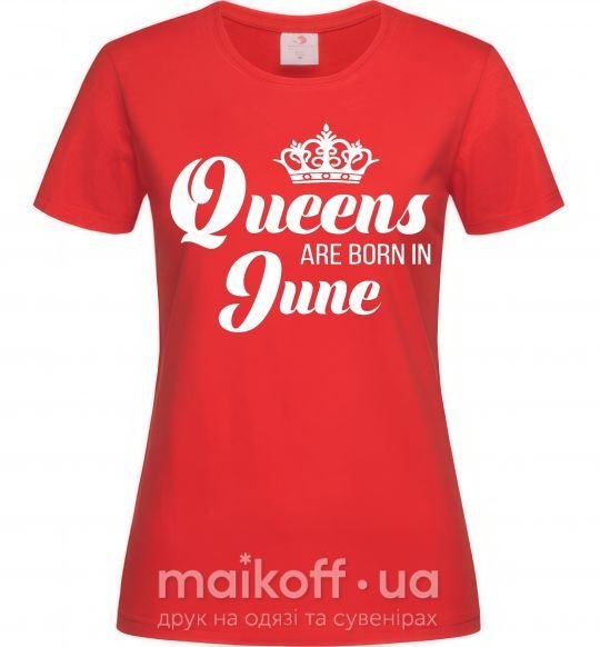 Женская футболка June Queen Красный фото