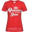 Женская футболка June Queen Красный фото