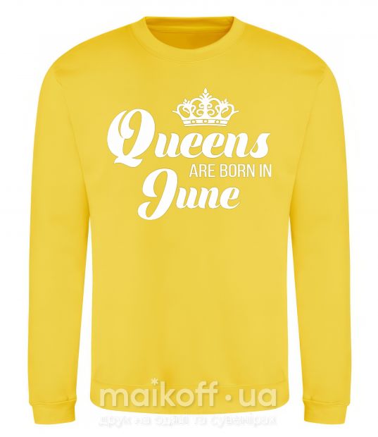 Світшот June Queen Сонячно жовтий фото