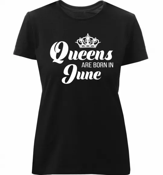 Жіноча преміум футболка June Queen Чорний фото