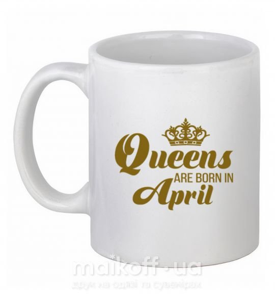Чашка керамическая April Queen Белый фото