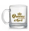 Чашка скляна April Queen Прозорий фото