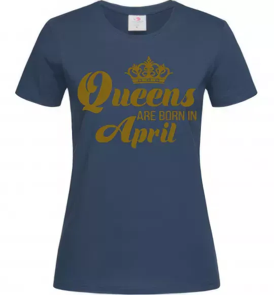 Женская футболка April Queen Темно-синий фото