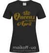 Жіноча футболка April Queen Чорний фото