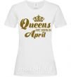 Жіноча футболка April Queen Білий фото