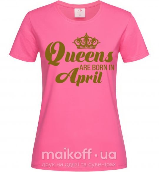 Женская футболка April Queen Ярко-розовый фото