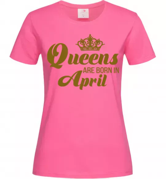 Женская футболка April Queen Ярко-розовый фото