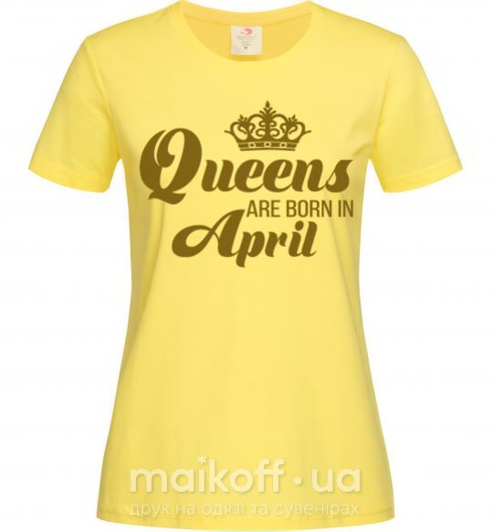 Женская футболка April Queen Лимонный фото