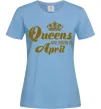 Женская футболка April Queen Голубой Женская футболка April Queen Голубой фото